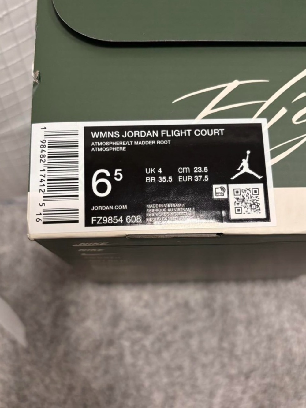 Air Jordan Flight Court Atmosphere Sneakers Suede Light Madder Root Womens 6.5 - Picture 5 of 7